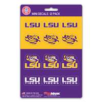 LSU Tigers Mini Decals - 12 Pack