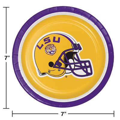 Be ready for game day! Cheer on your favorite college team with these full color, sturdy style, paper lunch/snack/cake plates. This set of 8 plates are a high quality addition to any gathering. Measures 7 inches. Officially licensed by the NCAA and manufa