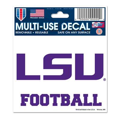 LSU Tigers Decal 3" X 4" - Football