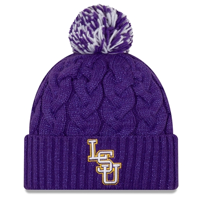 LSU Tigers New Era Women's Cozy Cable Knit Beanie