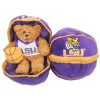 LSU Tigers Stuffed Bear in a Ball - Basketball