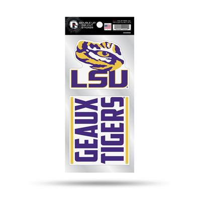 LSU Tigers Double Up Die Cut Decal Set