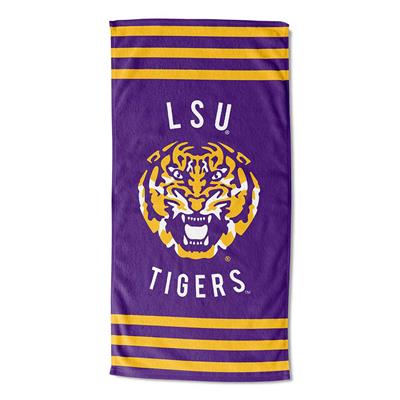 LSU Tigers Stripes Beach Towel