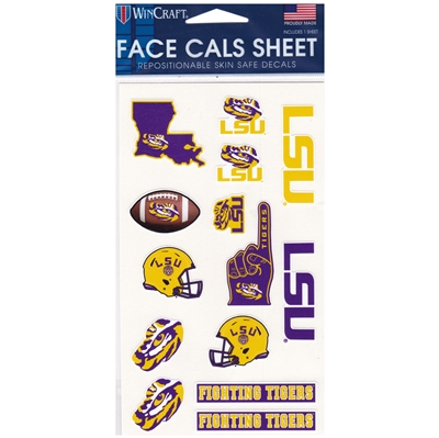 LSU Tigers Face Cals Sheet