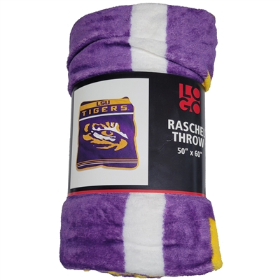 LSU Tigers Gameday Raschel Throw Blanket