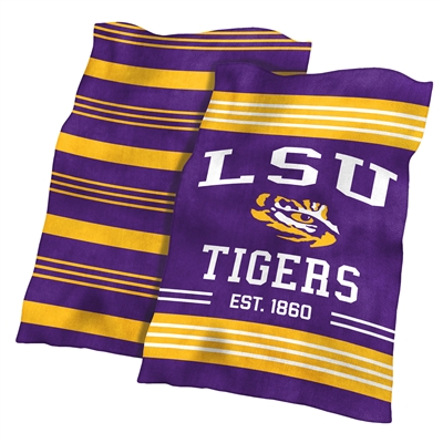 LSU Tigers Colorblock Plush Blanket