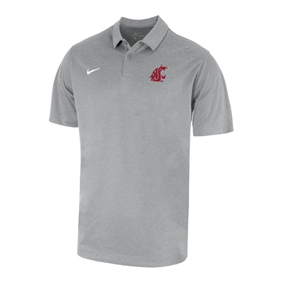 Nike Washington State Cougars Dri-FIT Heather Polo - Flat Silver