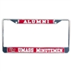 Umass Minutemen Alumni Metal License Plate Frame W/domed Insert