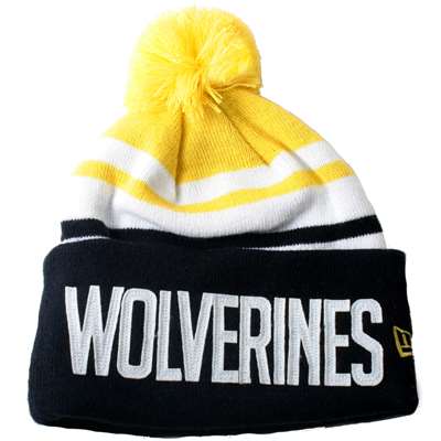 Michigan Wolverines New Era Felt Striper Beanie