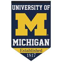 Michigan Wolverines Chevron Premium Felt Banner - 17" X 26"