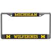 Michigan Wolverines Metal License Plate Frame - Carbon Fiber