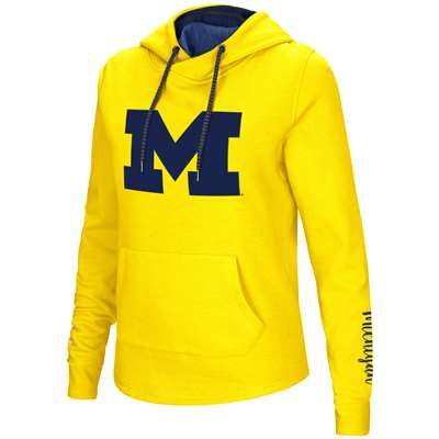 Michigan Wolverines Women's Colosseum Crossover Neck Hoodie