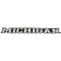 Michigan Wolverines Acrylic Decal - Chrome Letters