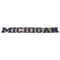 Michigan Wolverines Acrylic Decal - Navy Letters