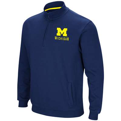 Michigan Wolverines Colosseum Playbook 1/4 Zip Fleece Sweatshirt