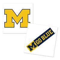 Michigan Wolverines Temporary Tattoo - 4 Pack