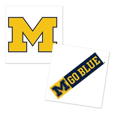 Michigan Wolverines Temporary Tattoo - 4 Pack