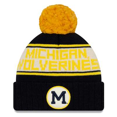 Michigan Wolverines New Era A3 Vintage Knit Beanie