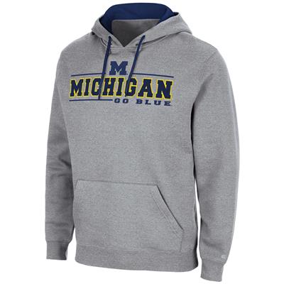 Michigan Wolverines Colosseum Brennan Hoodie - Grey