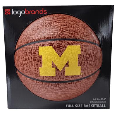 Michigan Wolverines Mens Composite Leather Basketb