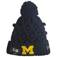 Michigan Wolverines New Era Womens Toasty Pom Knit