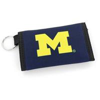 Michigan Wolverines Nylon Wallet Keychain