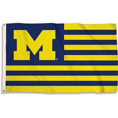 Michigan Wolverines 3' x 5' Flag - Stripes