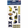 Michigan Wolverines Face Cals Sheet