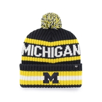 Michigan Wolverines 47 Brand Bering Cuff Knit Beanie - Navy