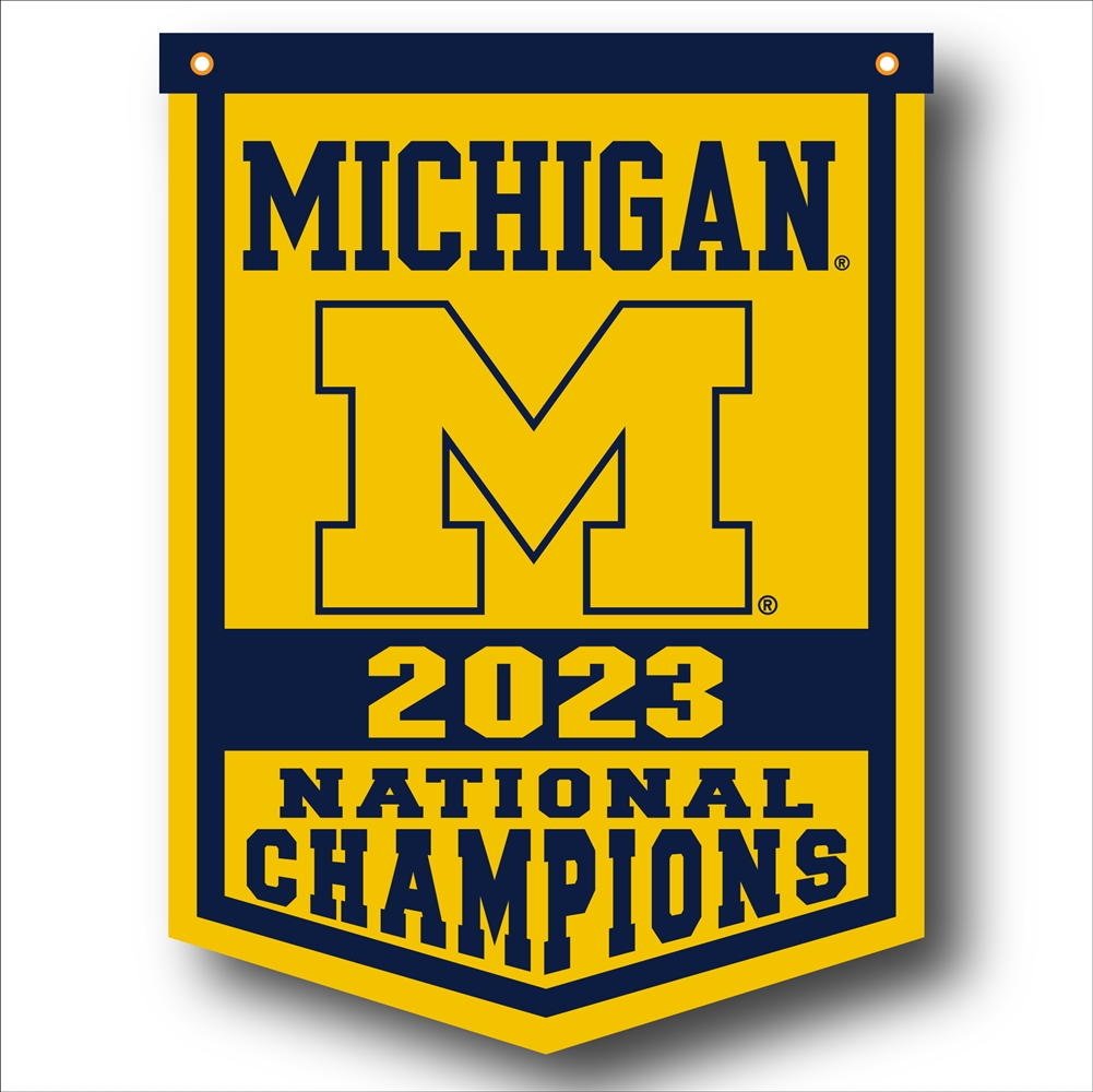 Michigan Wolverines 2023 National Champs Wool Felt