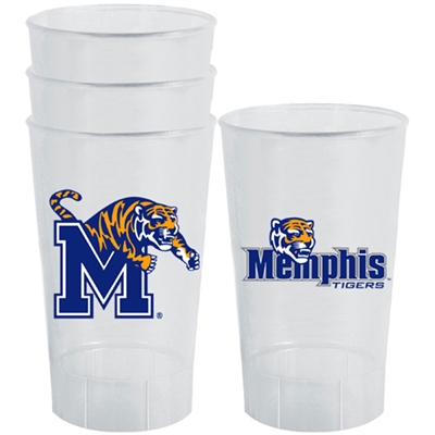 Memphis Tigers Plastic Tailgate Cups - Set of 4