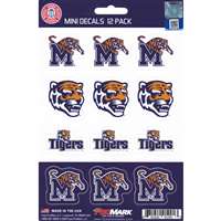 Memphis Tigers Mini Decals - 12 Pack