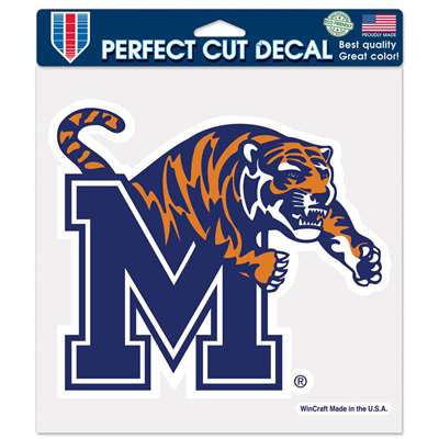 Memphis Tigers Full Color Die Cut Decal - 8" X 8"