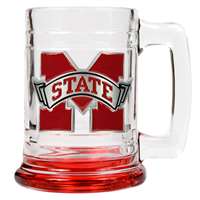 Mississippi State Bulldogs 15oz Glass Tankard - Maroon Bottom