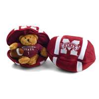 Mississippi State Bulldogs Stuffed Bear in a Ball - Football