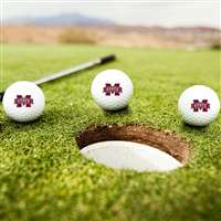 Mississippi State Bulldogs Golf Balls - Set of 3