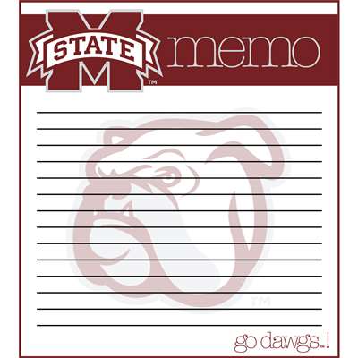 This 2 pack of memo pads features a team logo with a team color header that says Memo on each page. The body of the pad has lines and has a team logo in the background. Each pad contains 50 pages. (2 pack of 50each). Measures 4.5 inches wide by 5 inches t