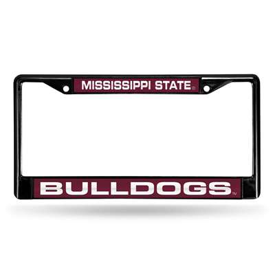 Mississippi State Bulldogs Inlaid Acrylic Black License Plate Frame