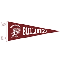 Mississippi State Bulldogs Wool Felt Pennant - 9" 