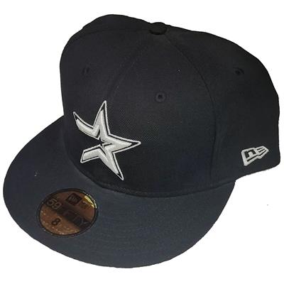 Houston Astros New Era 5950 League Basic Fitted Hat - Black/White