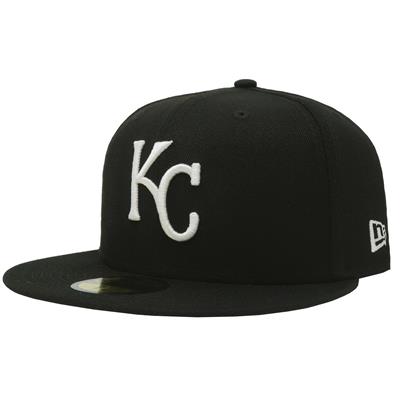 Kansas City Royals New Era 5950 League Basic Fitted Hat - Black/White