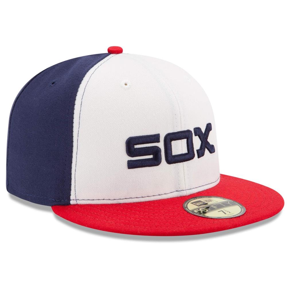 New Era Chicago White Sox Authentic Collection 59FIFTY Hat - White/Navy/Red
