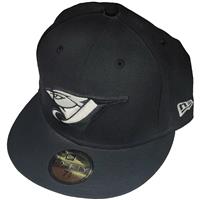 Toronto Blue Jays New Era 5950 League Basic Fitted Hat - Black/White