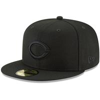 Cincinnati Reds New Era 5950 Fitted Hat - Black/Black