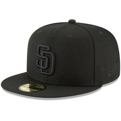 San Diego Padres New Era 5950 Fitted Hat - Black/Black