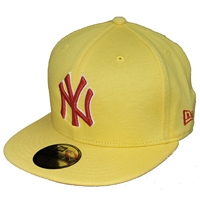 New York Yankees New Era 5950 Fitted Hat - Yellow/