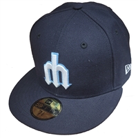 Seattle Mariners New Era 5950 Fitted Hat - Navy/Wh