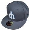 Seattle Mariners New Era 5950 Fitted Hat - Charcoa