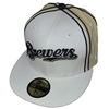 Milwaukee Brewers New Era 5950 Fitted Hat - White/