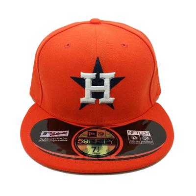 Houston Astros New Era 5950 Fitted Hat - Alt 2 - Orange